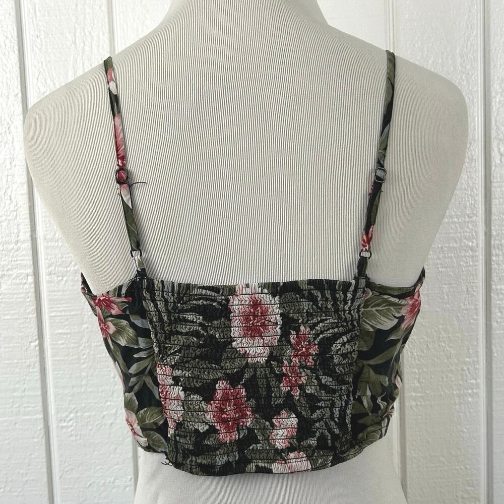 American Eagle Tropical Floral Crop Tank Summer Beachy Small - Picture 4 of 4
